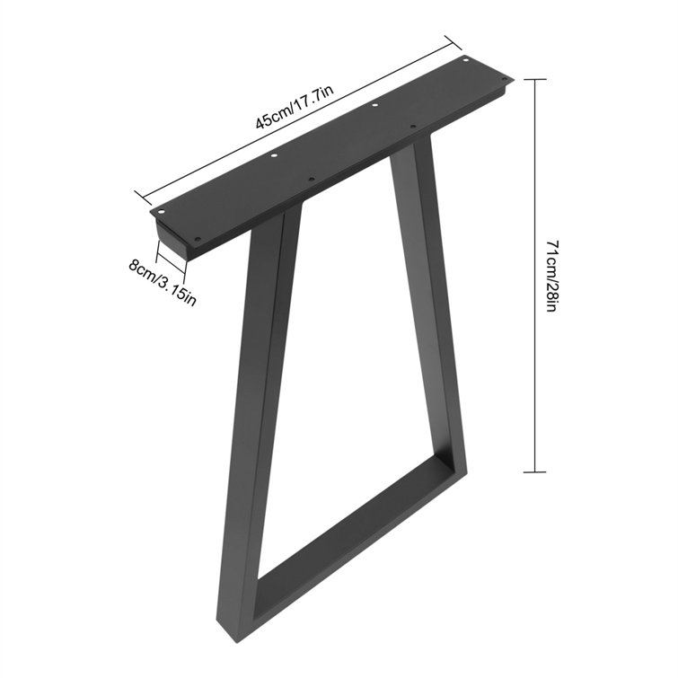 Hokku Designs Metal Gold Table Legs 28''Inch Furniture Legs Black Wayfair